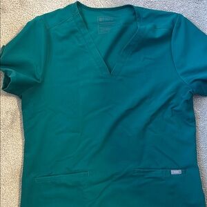 Figs Green Short Sleeve scrub top.